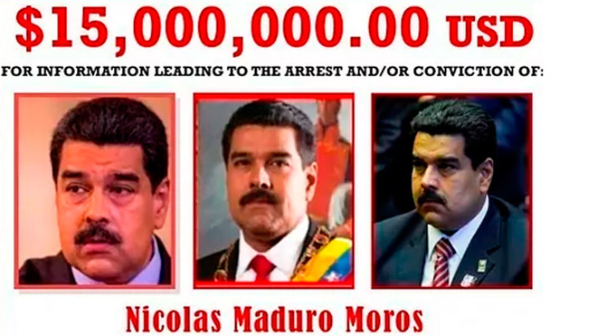 Estados Unidos pone precio a Nicolás Maduro